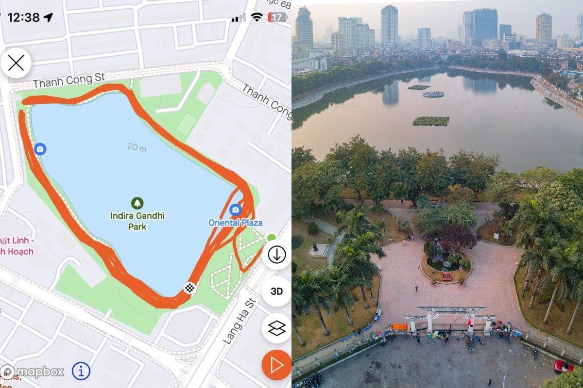 1 vòng hồ Thành Công bao nhiêu km? - ảnh 1