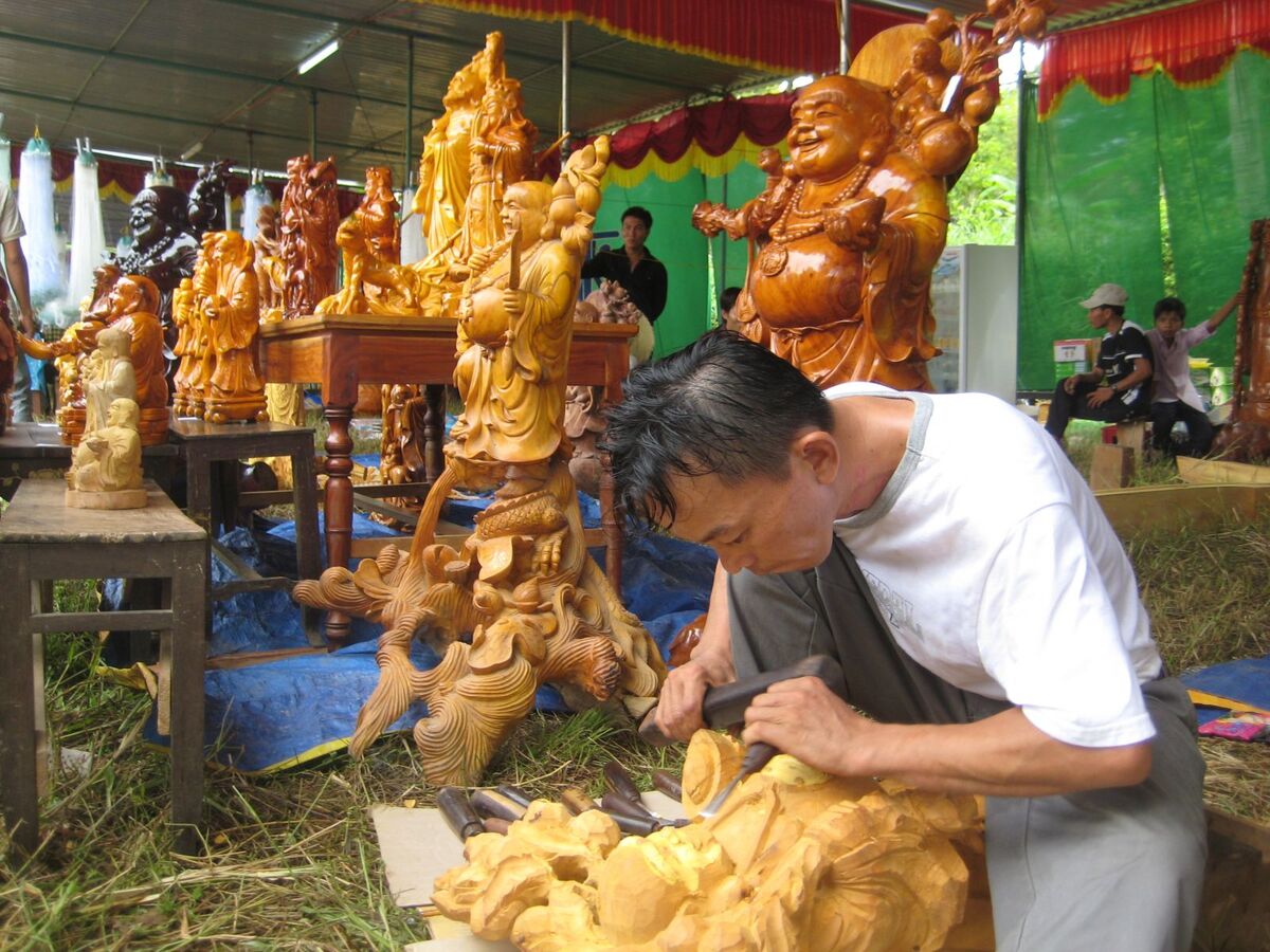 Làng điêu khắc Mỹ Xuyên (Ảnh: Cổng thông tin UBND thị trấn Phong Điền)