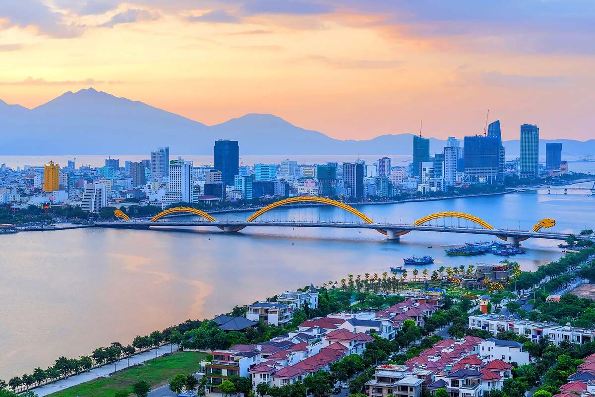 View ngắm cầu Rồng, Đà Nẵng. (Ảnh: Internet)