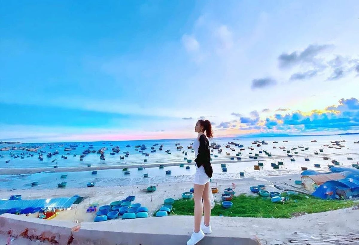 Khung cảnh bình yên của làng chài Mũi Né (Nguồn: Internet)