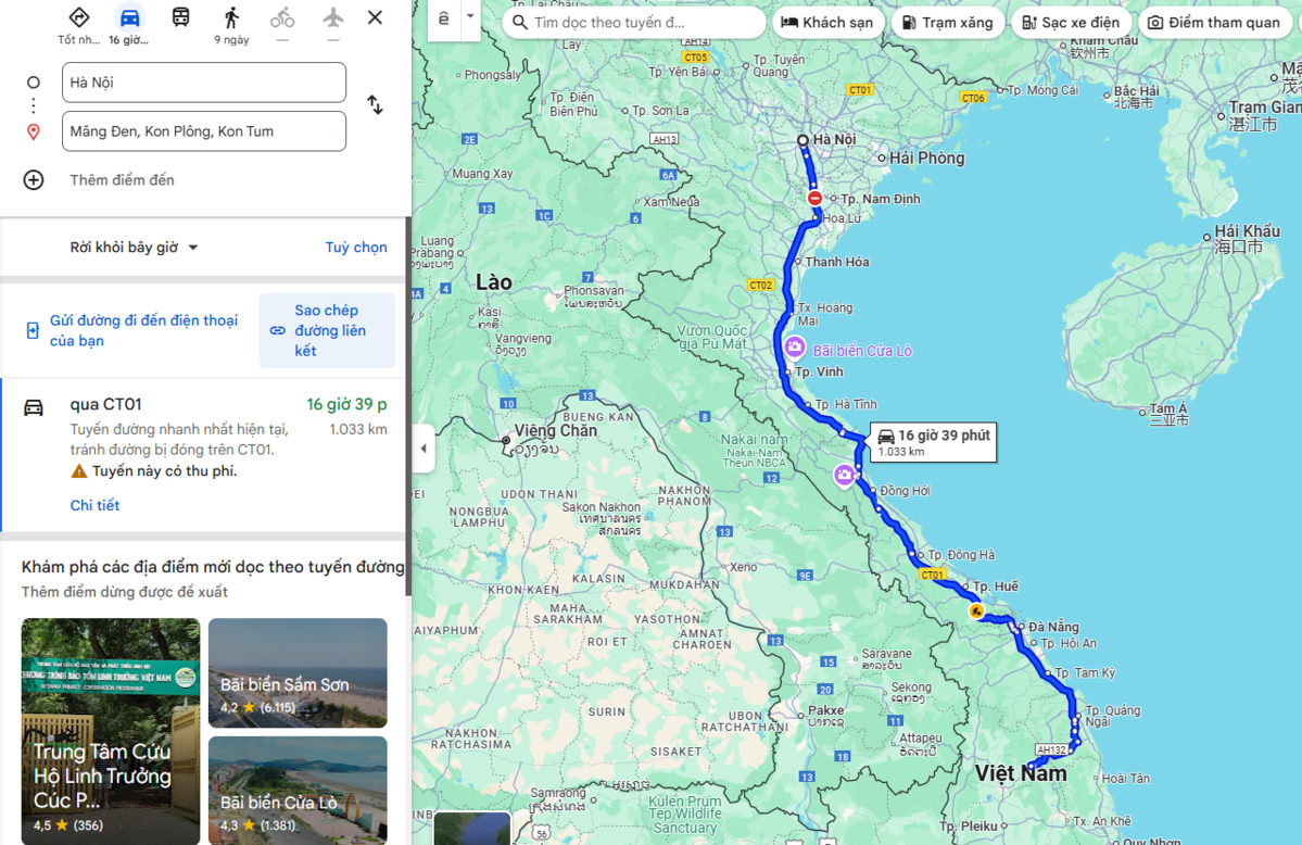 Ảnh chụp màn hình Google Maps