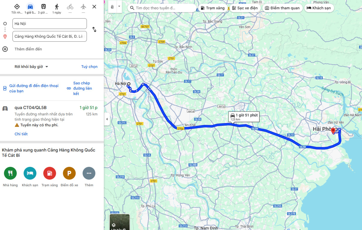Ảnh chụp màn hình Google Maps