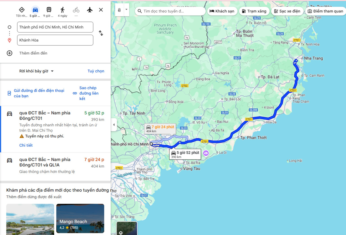 Ảnh chụp màn hình Google Maps