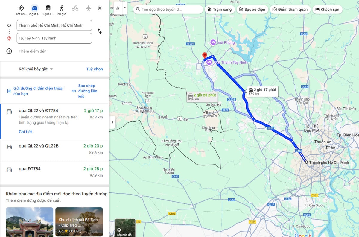 Ảnh chụp màn hình Google Maps