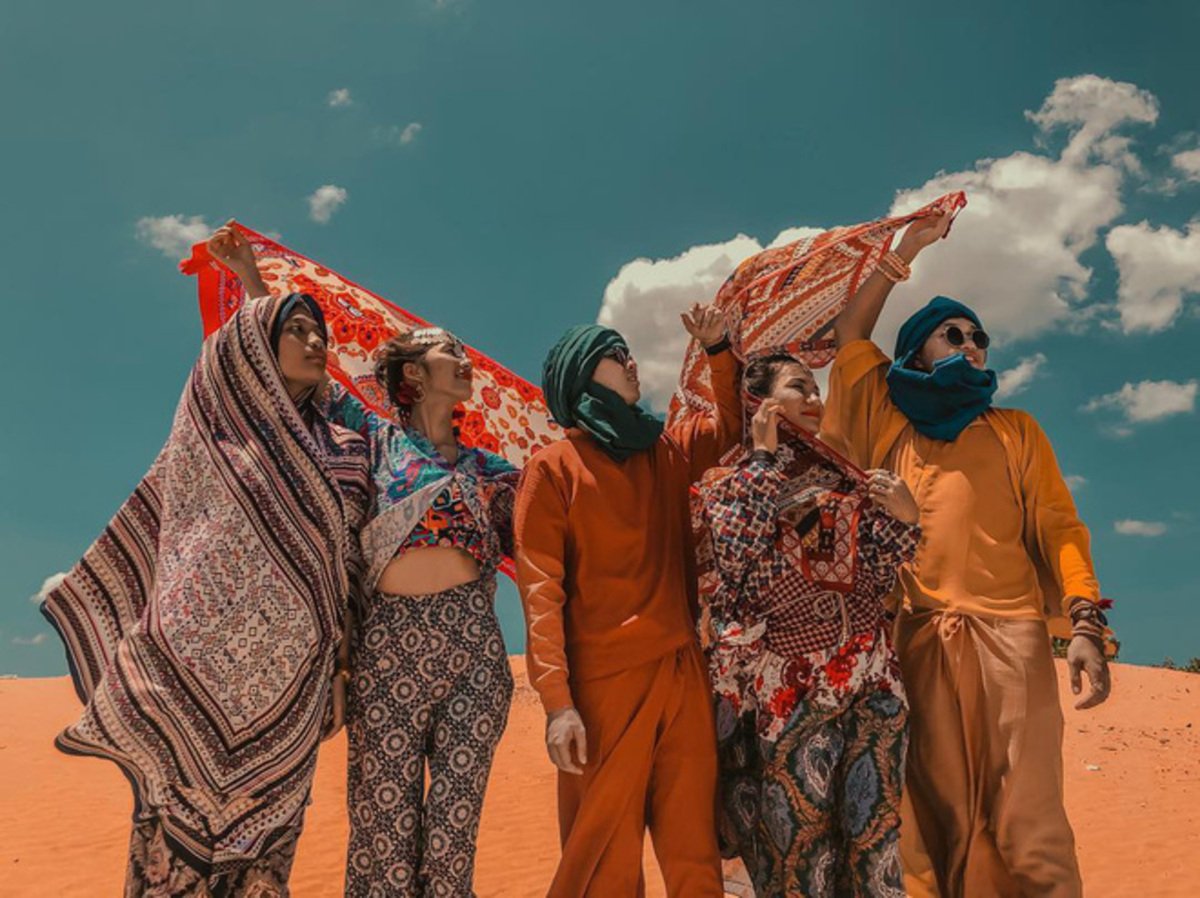 Váy maxi họa tiết boho (Nguồn: Internet)