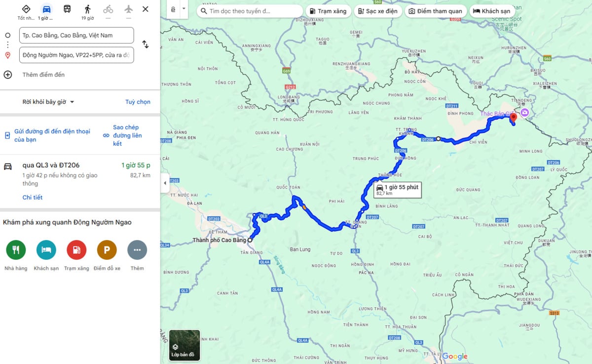 Ảnh chụp màn hình Google Maps
