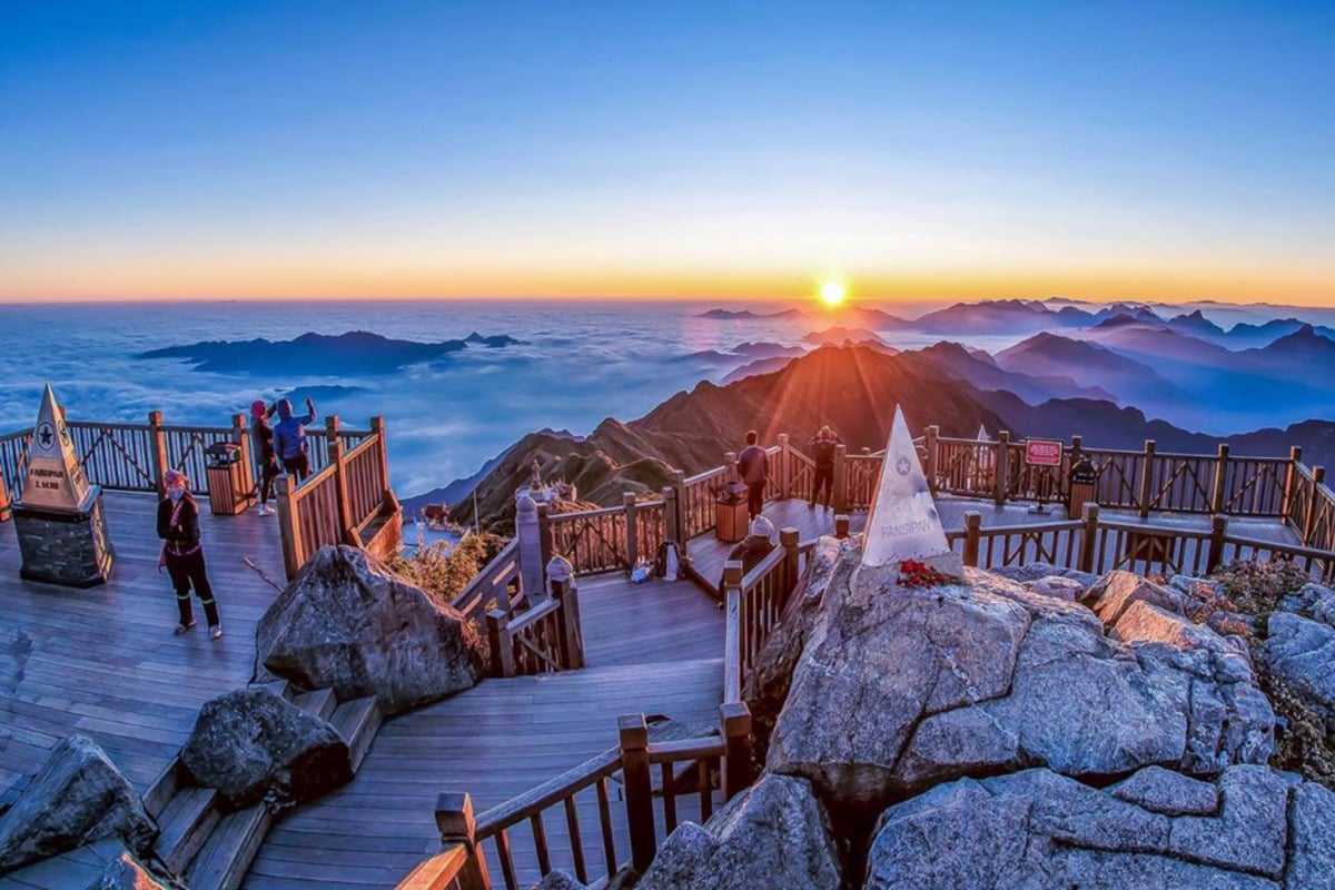 Trên đỉnh Fansipan, Sapa. (Ảnh: Internet)