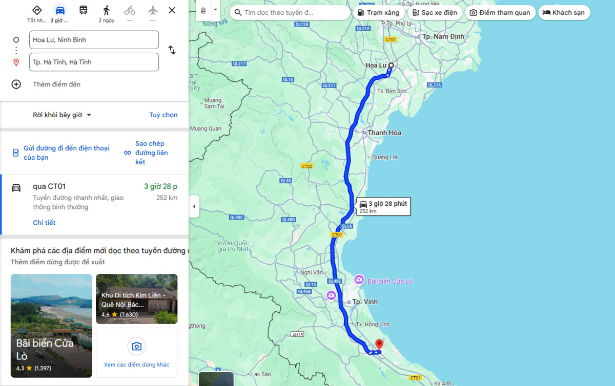 Ảnh chụp màn hình Google Maps