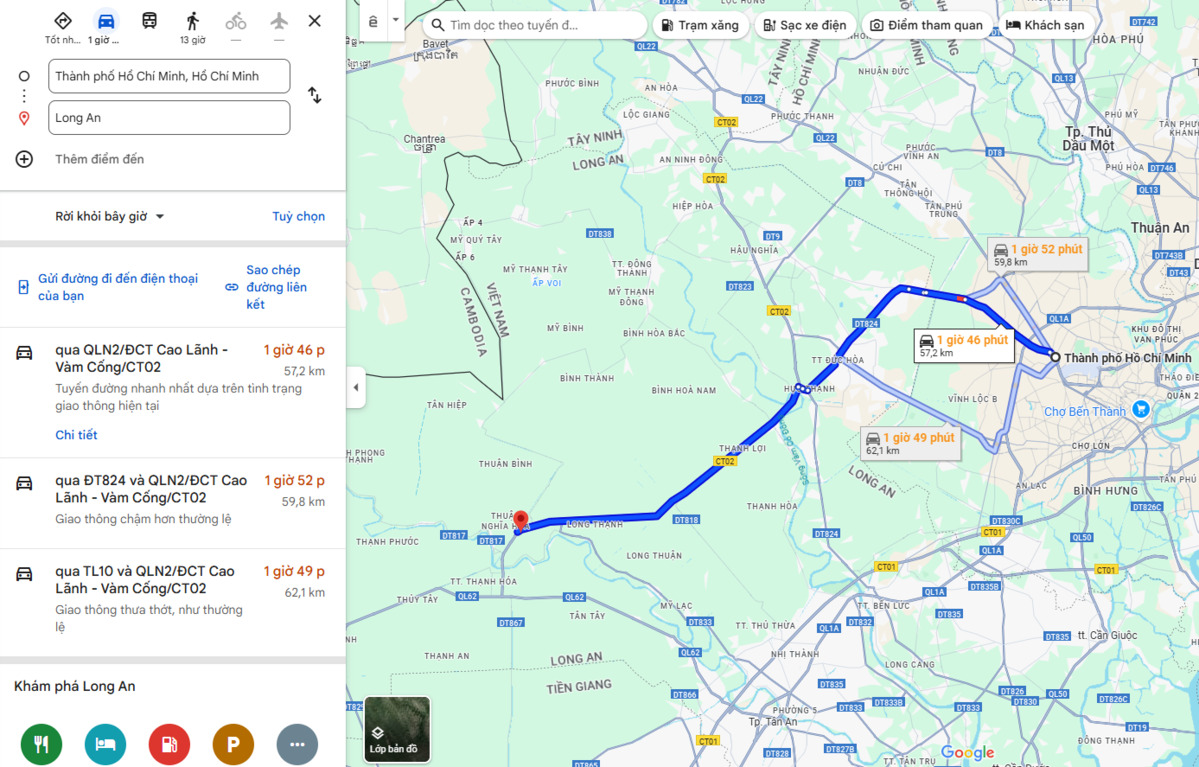 Ảnh chụp màn hình Google Maps