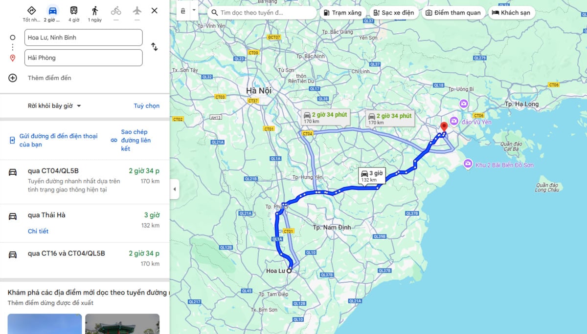 Ảnh chụp màn hình Google Maps