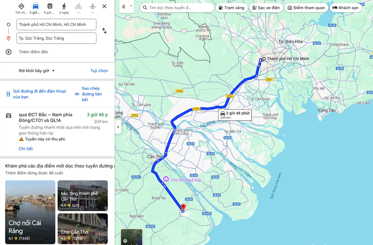 Ảnh chụp màn hình Google Maps