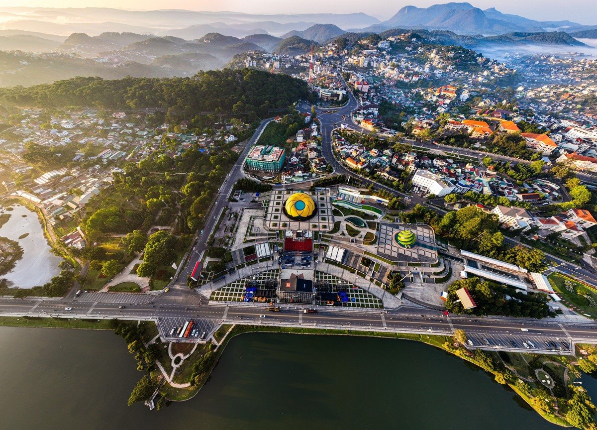 Thành phố Đà Lạt nhìn từ trên cao (Ảnh: Độc Lập)