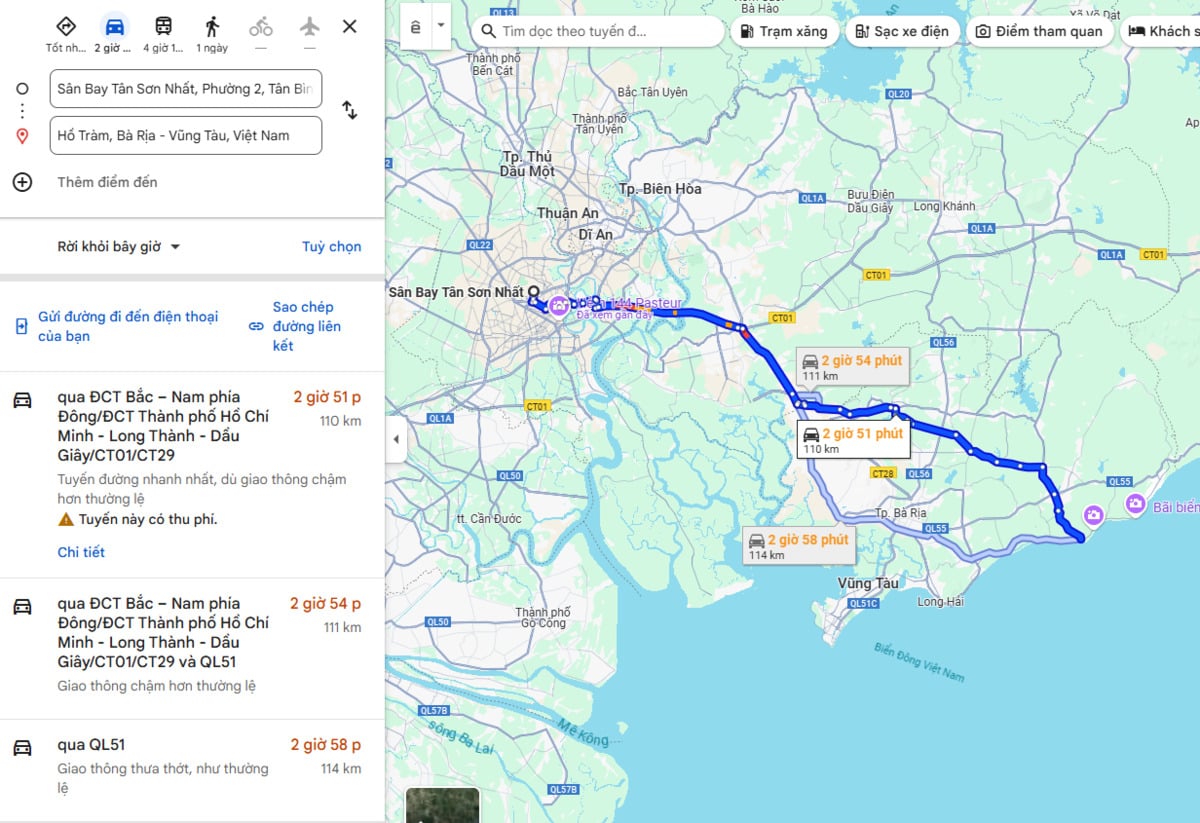 Ảnh chụp màn hình Google Maps