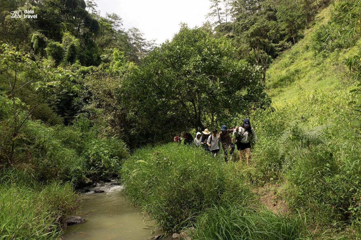 Cung đường trekking thác 7 tầng (Ảnh: Dala Travel)