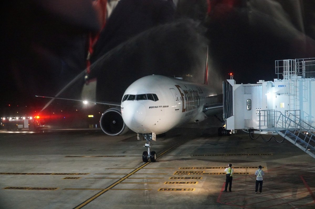 Hãng hàng không Emirates chính thức đưa vào khai thác đường bay kết nối Đà Nẵng với Dubai vào đầu tháng 6 vừa qua. (Ảnh: VGP/Lưu Hương)