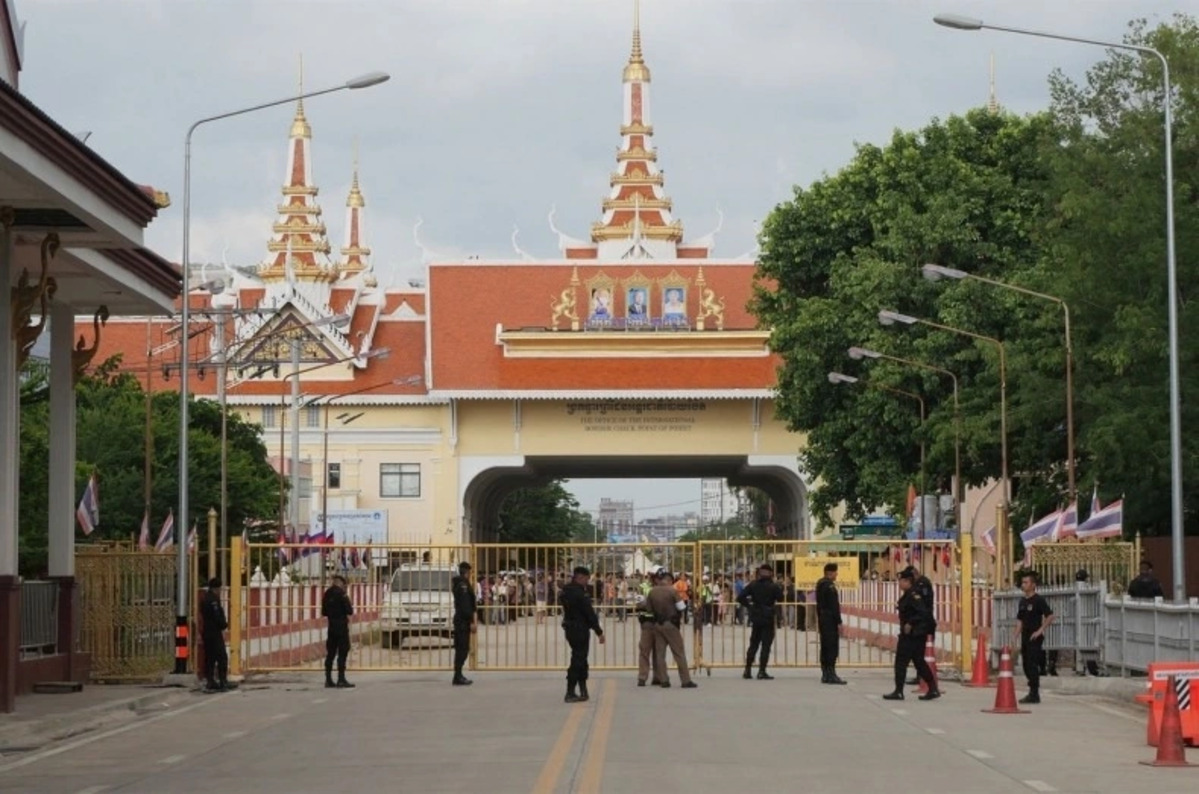 Trạm kiểm soát biên giới tại tỉnh Sa Kaeo, Thái Lan. Ảnh: Facebook Cục Quan hệ Công chúng (PRD), Thái Lan