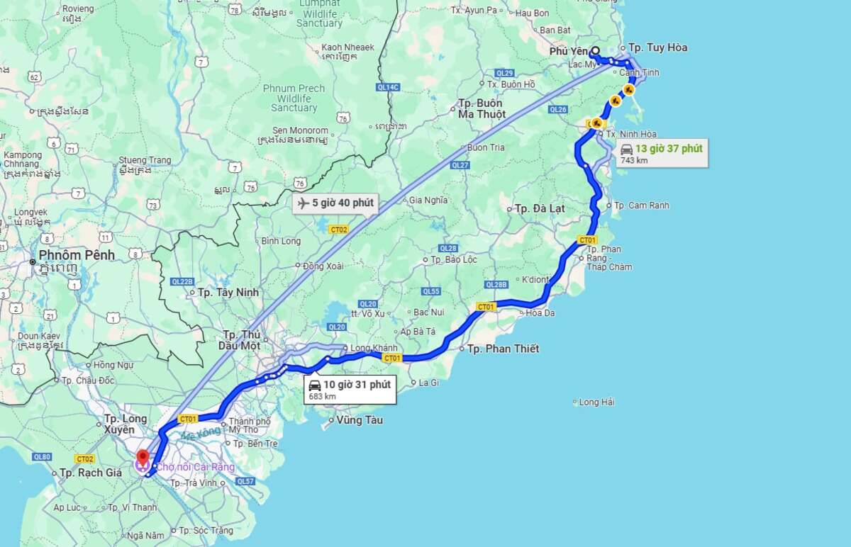 Ảnh chụp màn hình Google Maps