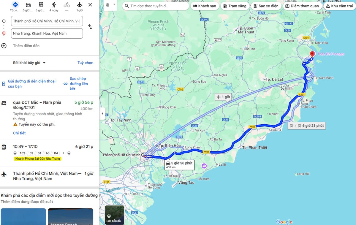Ảnh chụp màn hình Google Maps