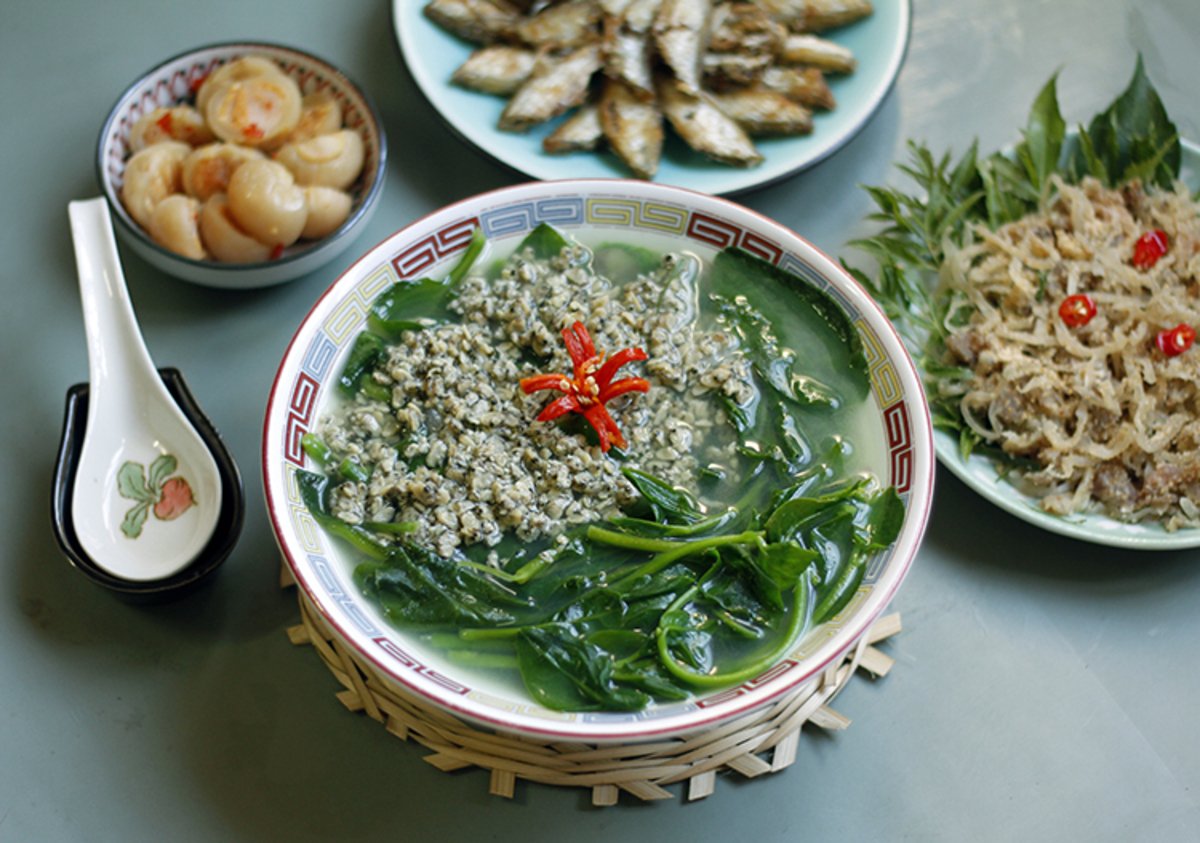 Canh don nấu rau (Nguồn: Internet)