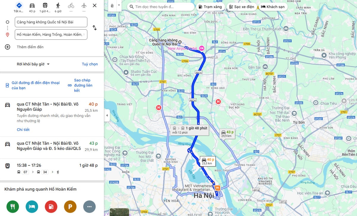Ảnh chụp màn hình Google Maps