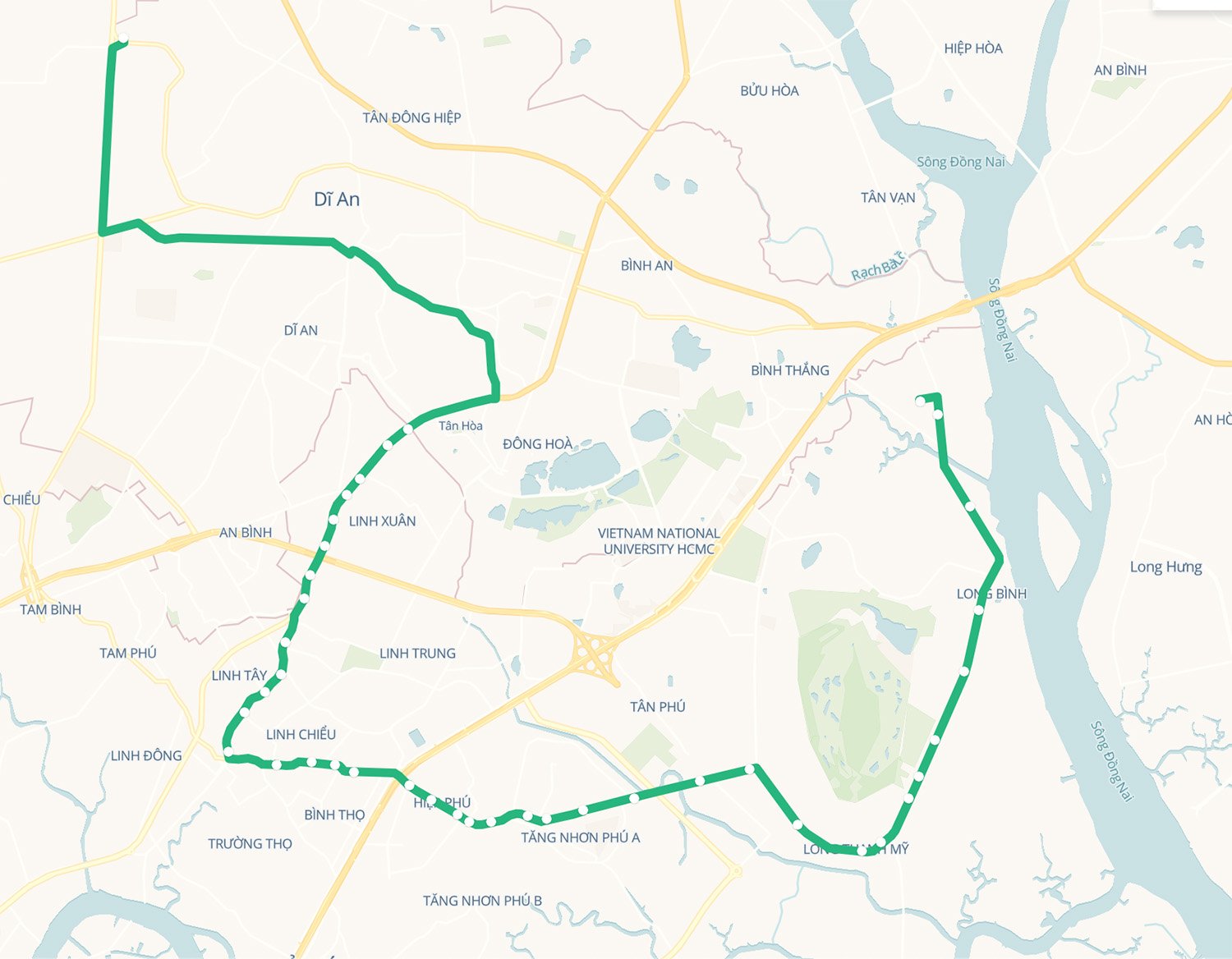 Bình Dương phục vụ những tuyến xe bus thuận lợi cho việc du lịch (Ảnh: Internet)