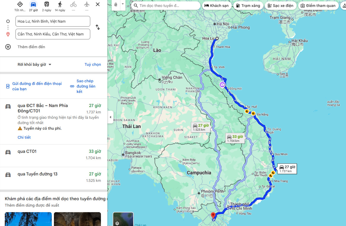 Ảnh chụp màn hình Google Maps