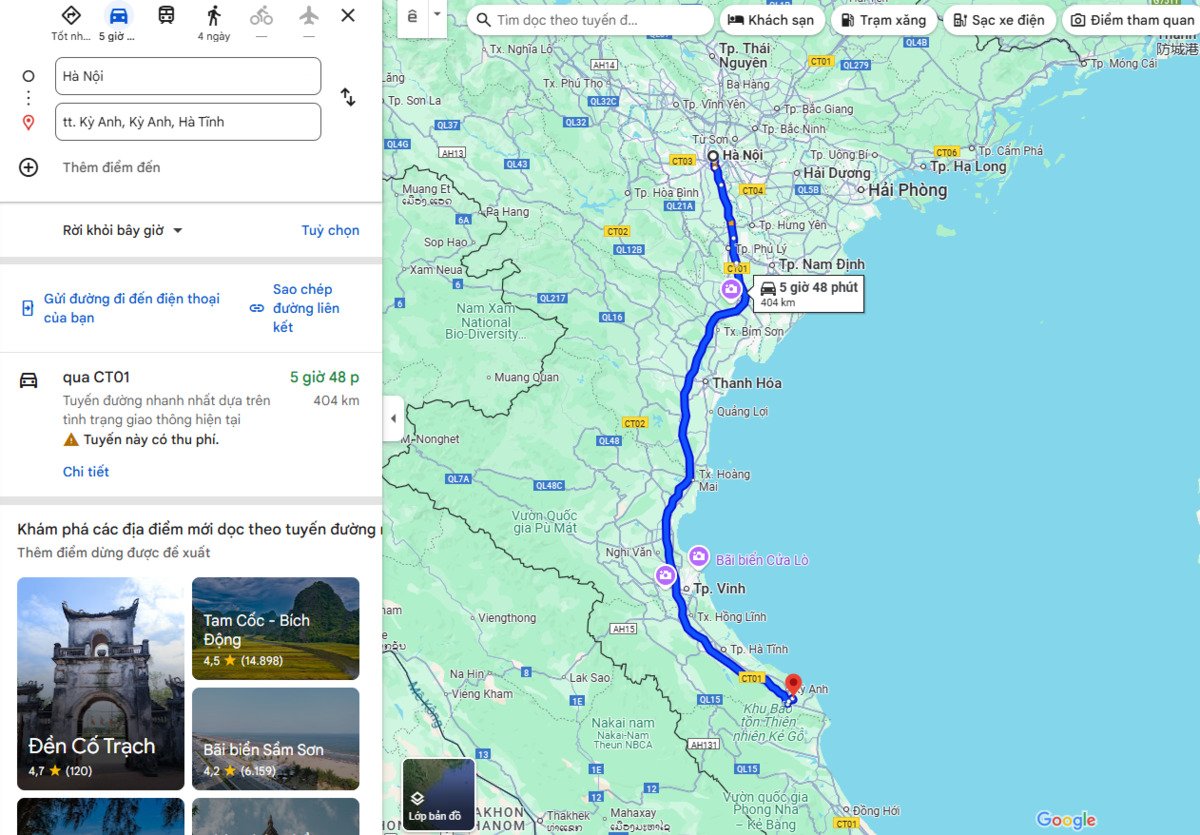Ảnh chụp màn hình Google Maps