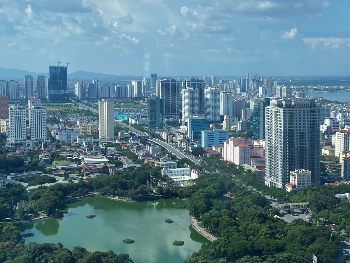 Thành phố Hà Nội nhìn từ trên cao (Ảnh: VGP/Nghĩa Nguyễn)