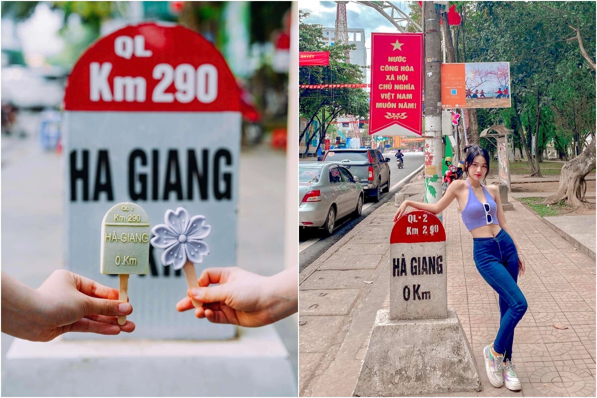 Cột mốc km số 0 là điểm nhất định phải check-in khi tới Hà Giang. (Ảnh: Internet)