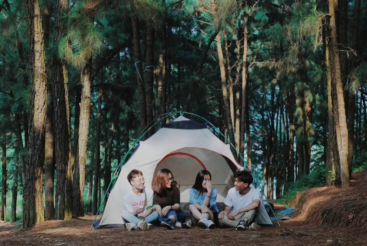 'Bỏ phố về rừng' trải nghiệm cắm trại ở địa điểm hoang sơ cách Hà Nội 40km - ảnh 2