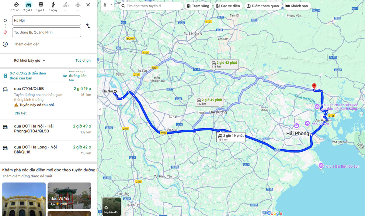Ảnh chụp màn hình Google Maps