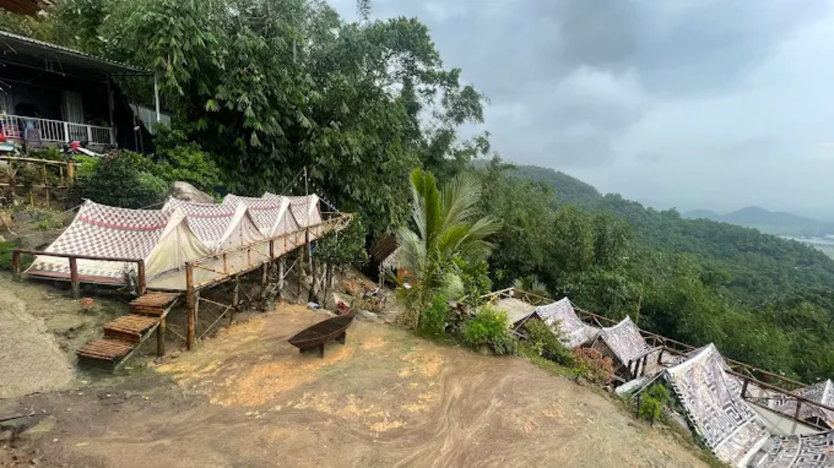 Các trại tập trung ở Thiên Cẩm Sơn Camping (Ảnh: Thiên Cẩm Sơn Camping - Hostel Núi Cấm)