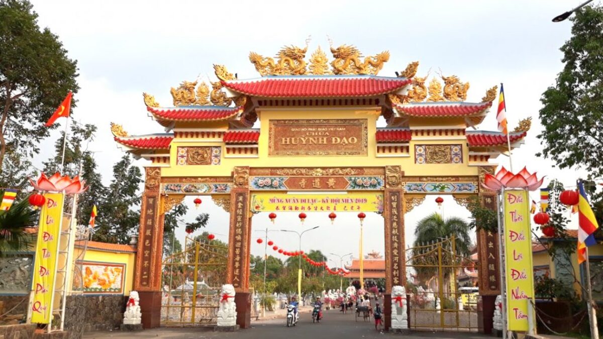 Chùa Huỳnh Đạo ngày nay (Ảnh: Thám Hiểm Mekong)