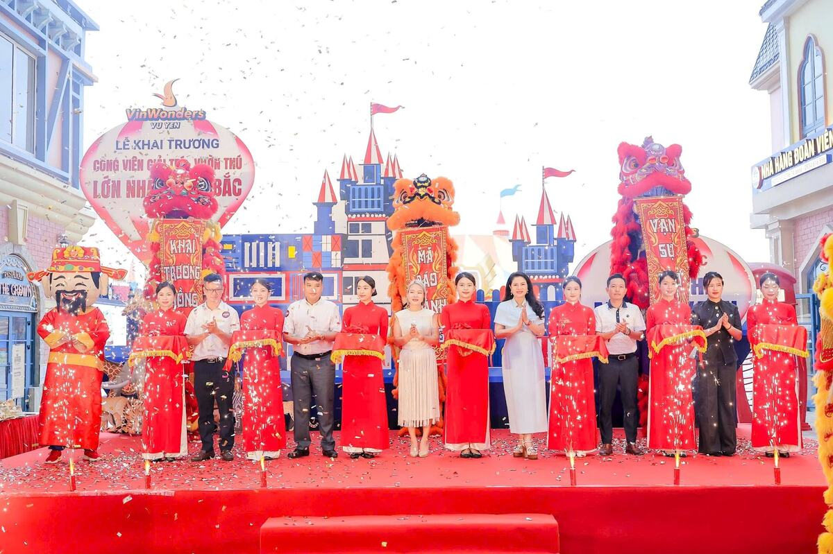 VinGroup tổ chức khai tài khoản Công viên giải trí vườn thú lớn nhất Bắc Bộ tại Hải Phòng (Ảnh: VinGroup)