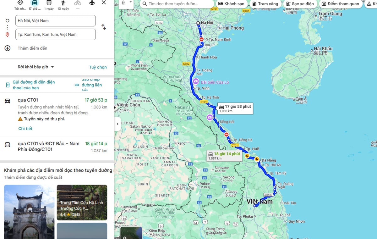 Ảnh chụp màn hình Google Maps