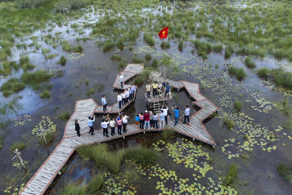 Nằm trong vùng lõi của khu Ramsar ngập nước quý hiếm cùng không gian thư giãn (Ảnh: Internet)