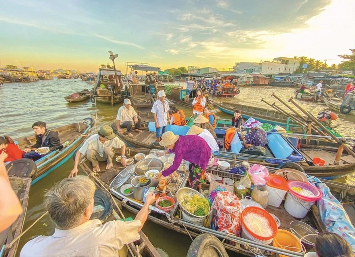 Chợ nổi Cái Răng (Nguồn: Internet)