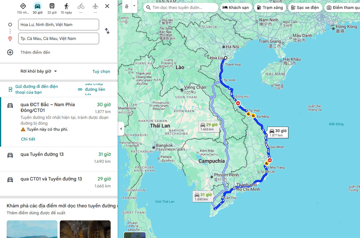 Ảnh chụp màn hình Google Maps