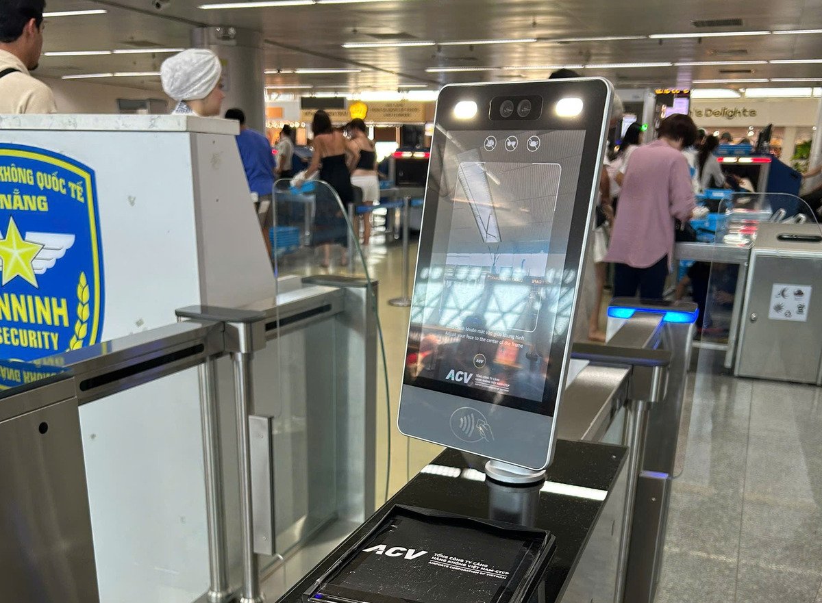 Hệ thống sinh trắc học đã được lắp đặt tại khu vực kiểm tra an ninh ở sân bay Đà Nẵng. (Ảnh: Internet)