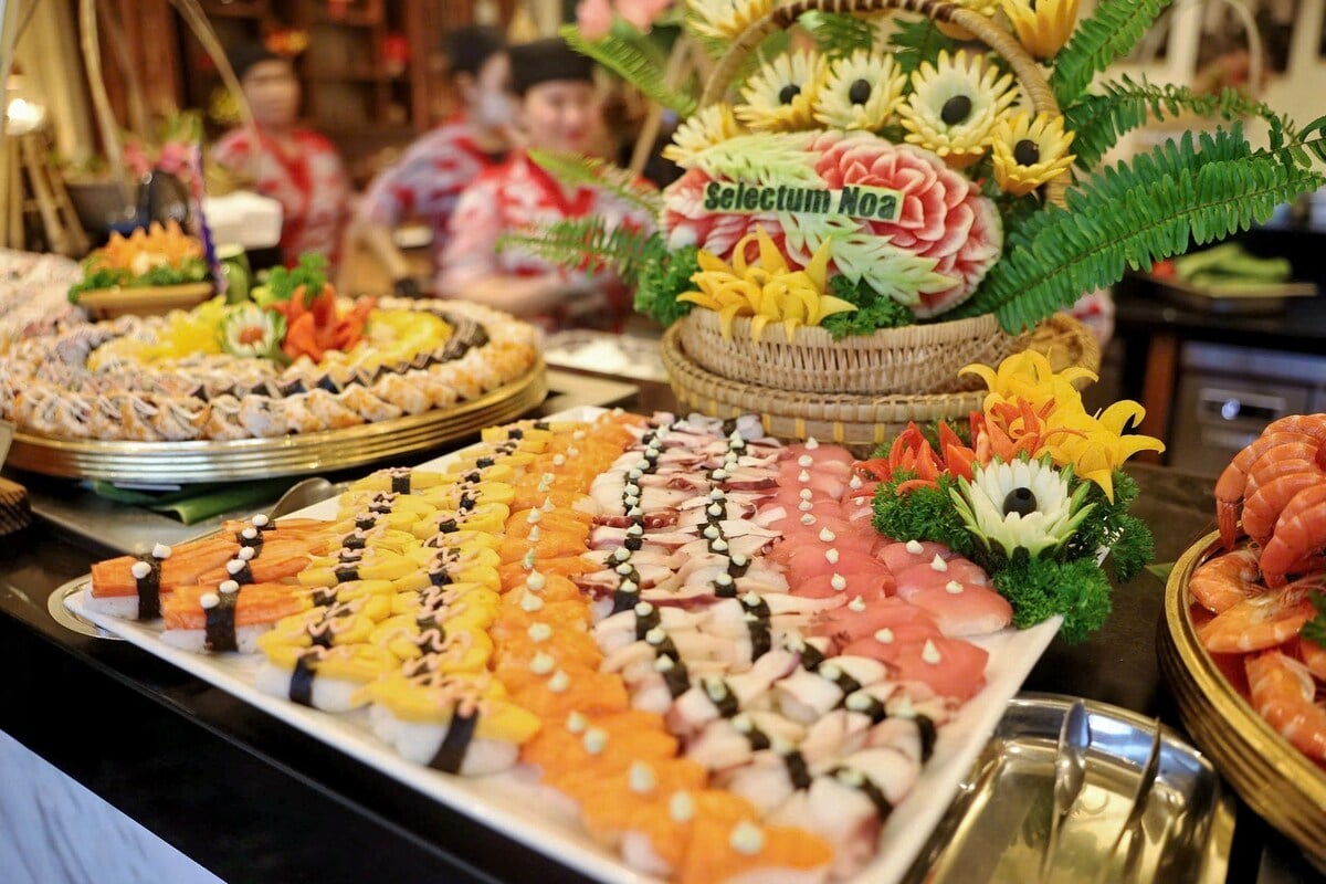 Quầy buffet ở Selectum Noa Resort Cam Ranh (Ảnh: Selectum Noa Resort Cam Ranh)