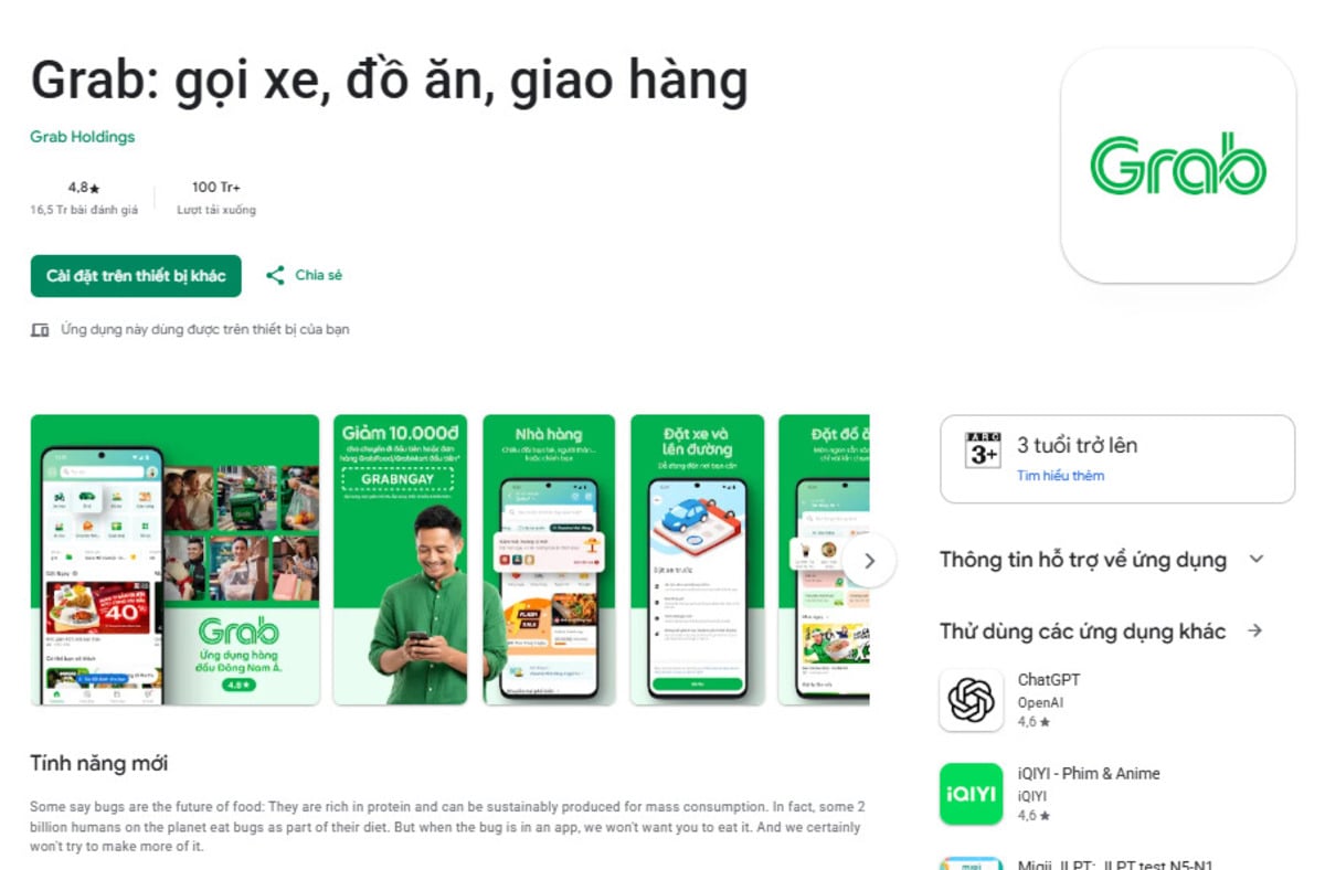 Ứng dụng Grab