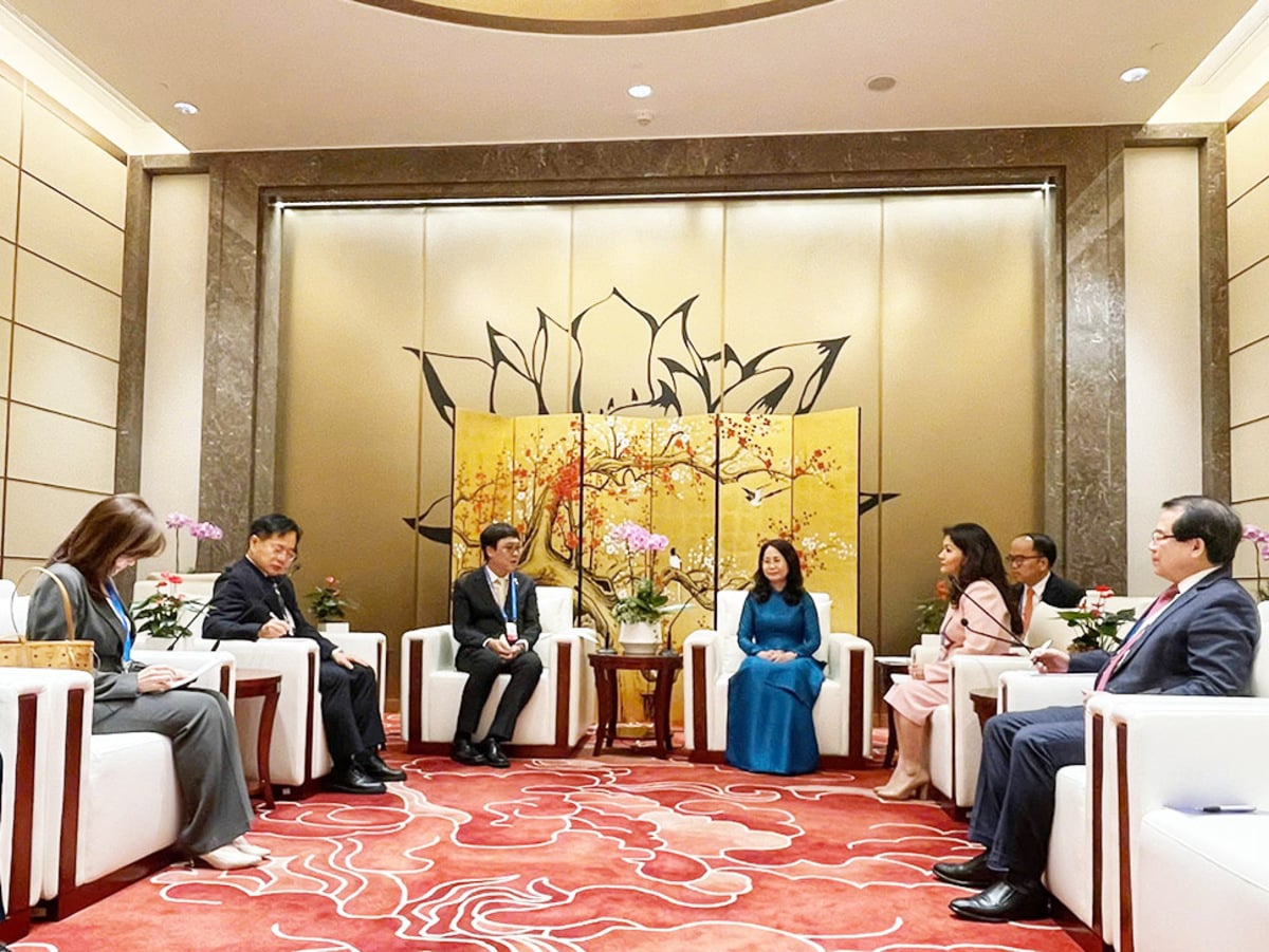 Bộ trưởng Lâm Thị Phương Thanh bày tỏ mong muốn hai nước cùng nghiên cứu, xây dựng các sản phẩm du lịch chung (Ảnh: Cục Du lịch Quốc gia Việt Nam)