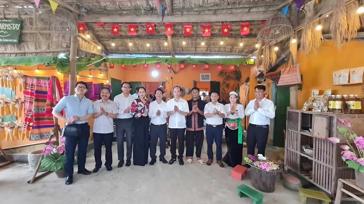 Các đại biểu khảo sát farmstay Gió Núi (Ảnh: BTC)