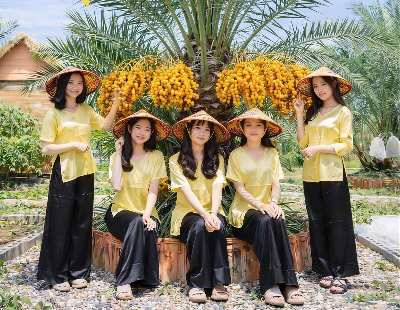 Du khách có thể tự do tham quan, chụp ảnh giữa những hàng chà là, trải nghiệm câu cá và chỉ trả phí khi sử dụng dịch vụ hoặc mua trái tại vườn (Ảnh: Internet)