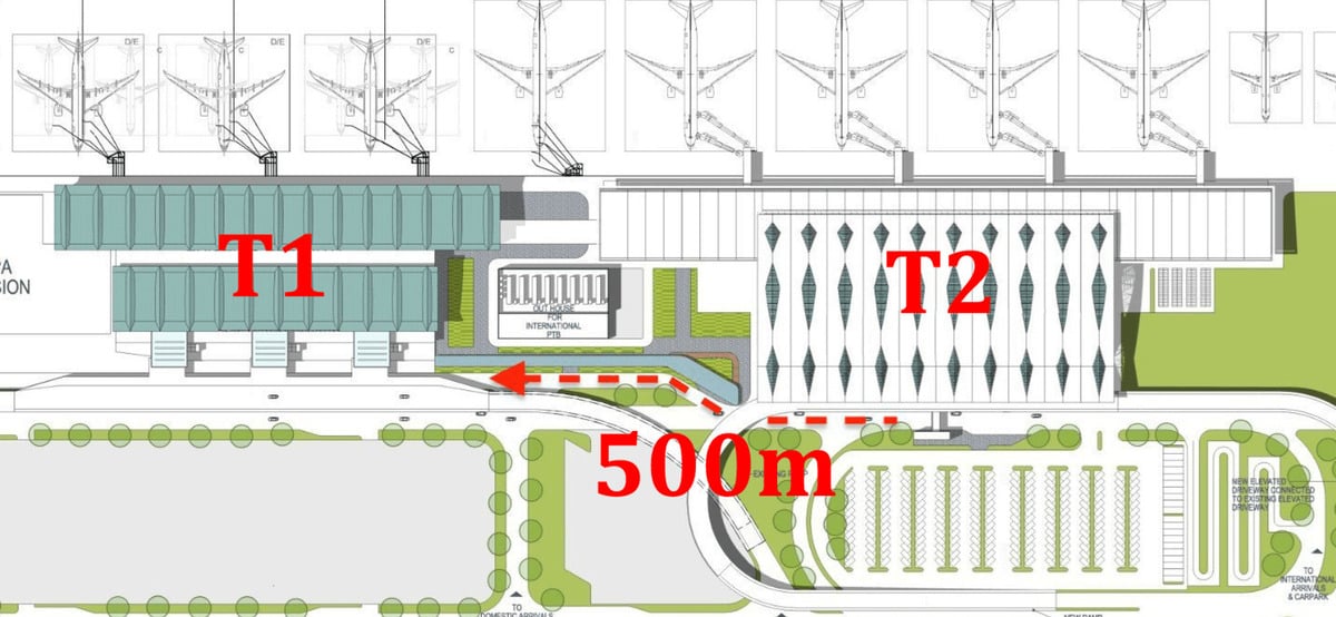 Sơ đồ các nhà ga ở sân bay Đà Nẵng (Nguồn: Da Nang International Airport)