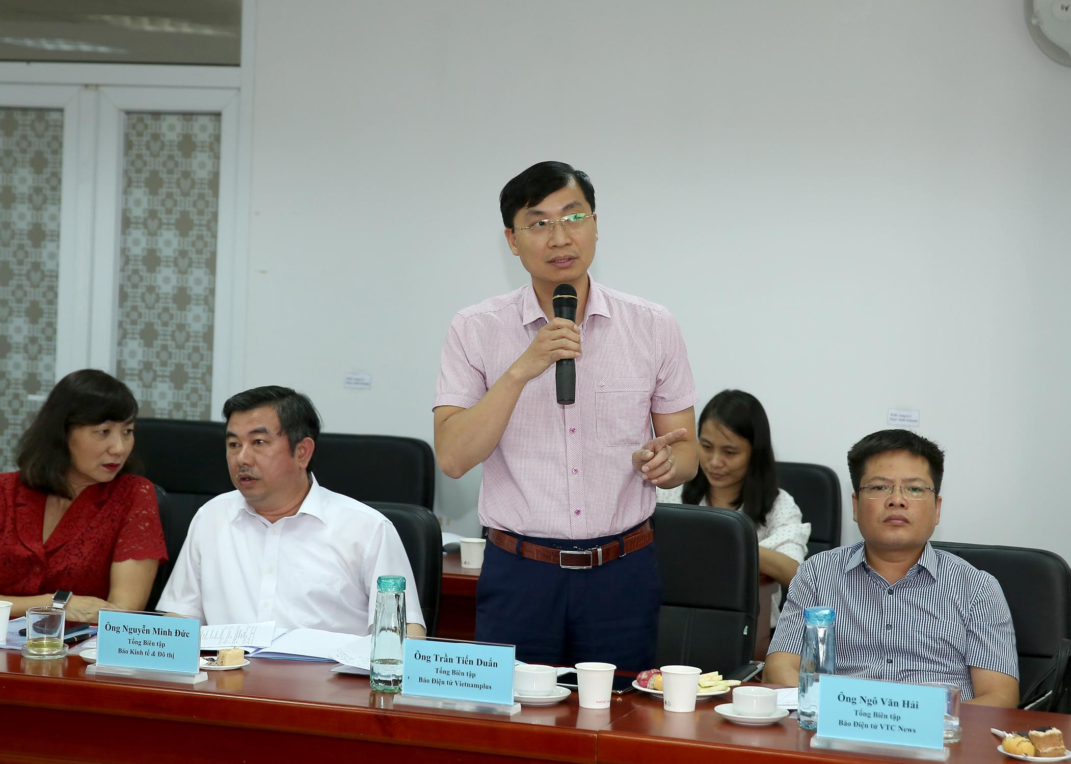 Nhà báo Trần Tiến Duẩn - Tổng Biên tập VietnamPlus. Ảnh: Sơn Hải
