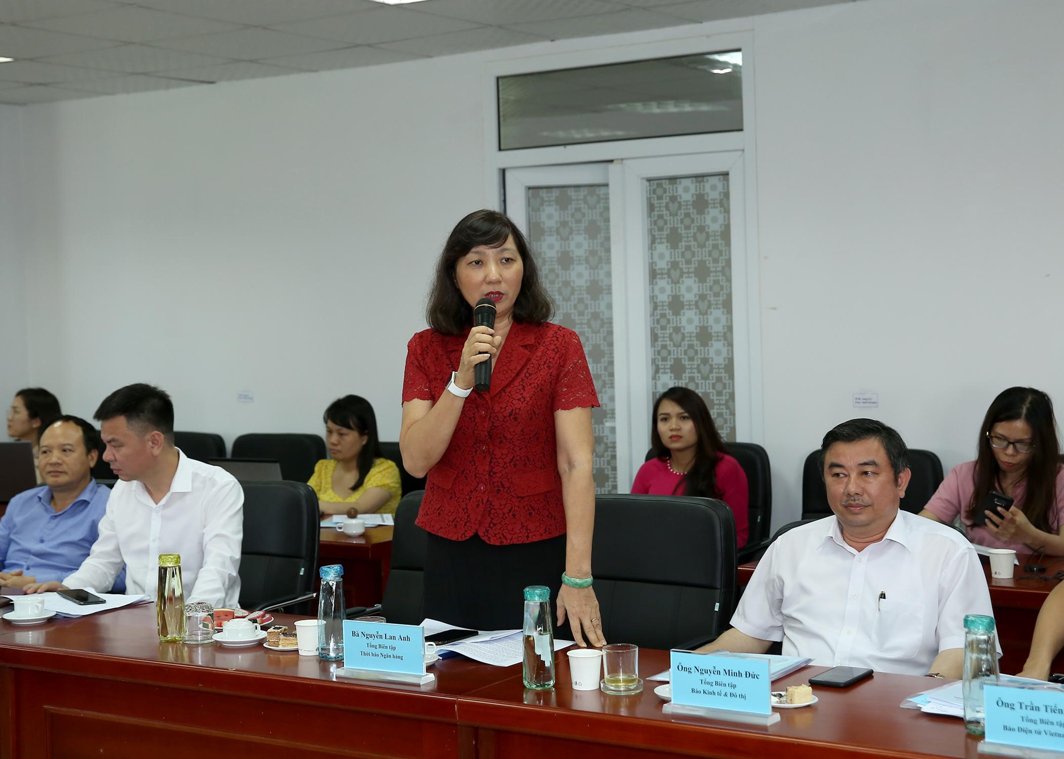 Tổng biên tập Thời báo Ngân hàng Nguyễn Lan Anh. Ảnh: Sơn Hải