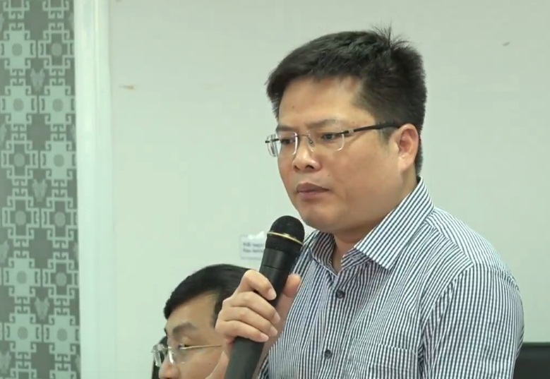Nhà báo Ngô Văn Hải - TBT báo điện tử VTC News phát biểu tại Diễn đàn. Ảnh: Sơn Hải