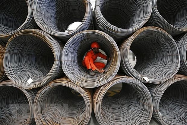 Từ đầu năm đến nay, giá thép tăng 40-45%. (Ảnh: AFP/TTXVN)