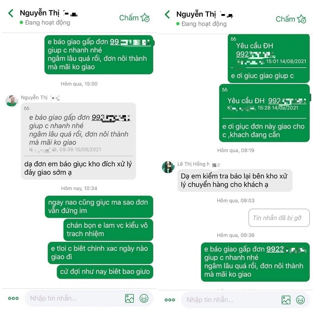 Mẫu câu được áp dụng với mọi trường hợp khiếu nại tại bộ phân CSKH của Giao hàng tiết kiệm. (Ảnh: Nhân vật cung cấp).